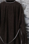 Mutedance 24 Autumn and Winter Collarless Belt Wool Coat MD-MD24FW39-BROWN